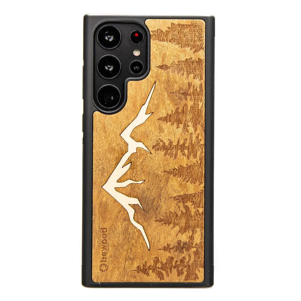 Cover Legno Samsung S23 Ultra Bewood Montagne Imbuia - Protezione Unica