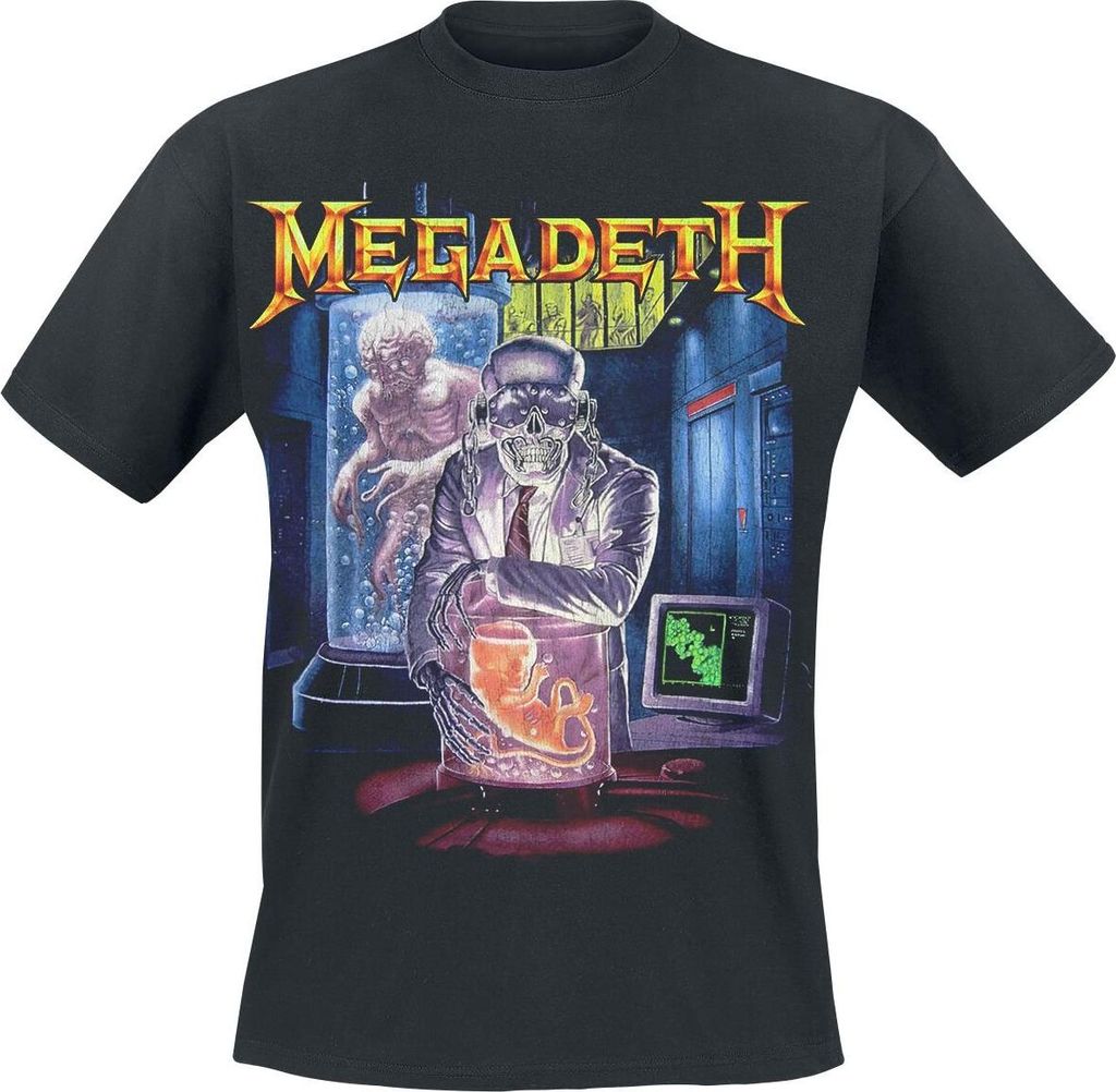 Megadeth T-Shirt Herren Hangar 18 schwarz Band-Merch, Bands 100% Baumwolle XL