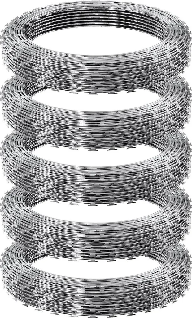 Fil barbelé galvanisé 75m - 5 rouleaux de clôture haute protection