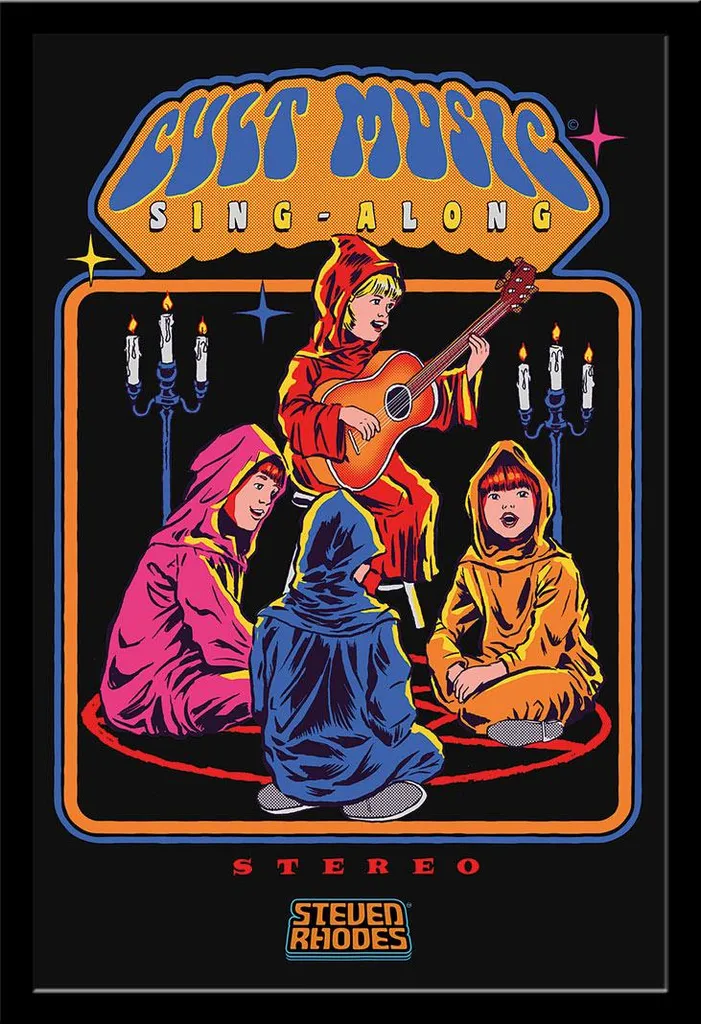 Cadre Noir Prêt à Accrocher Steven Rhodes - Cult Music - Affiche Stylée
