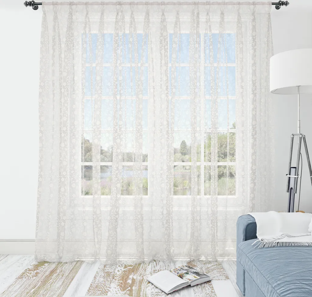 Decorazione Parete ABAKUHAUS Fiori Bianchi - Arazzo Lavabile 160x274