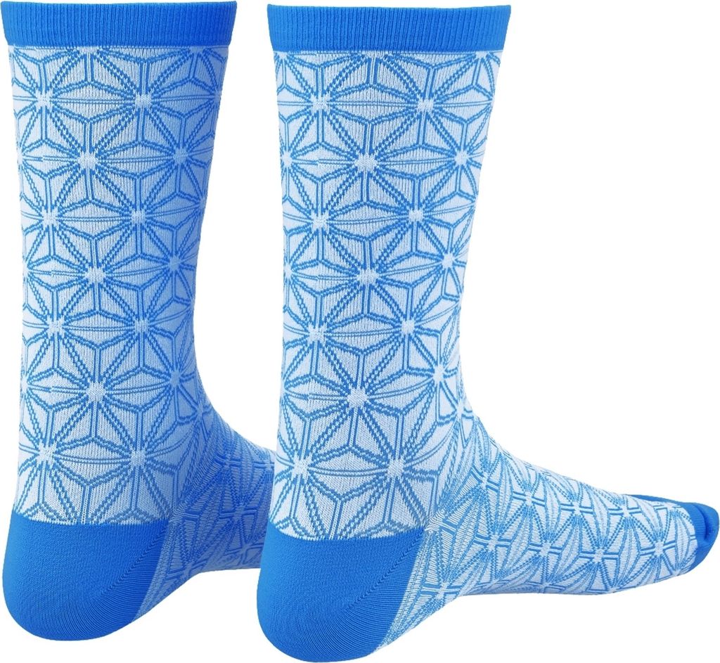 Supacaz Unisex Socken Supasox Asanoha , Weiß Neon Blau, Produktbild 