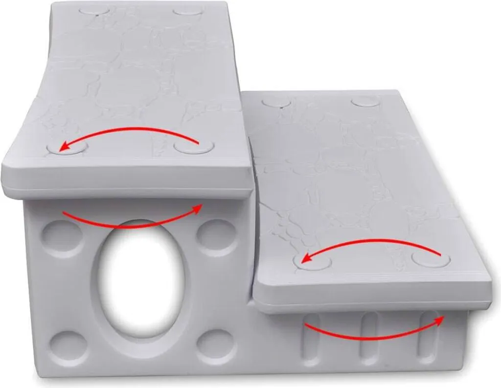 Escalier pour spa blanc résistant aux UV - Finition anti-glisse - 3