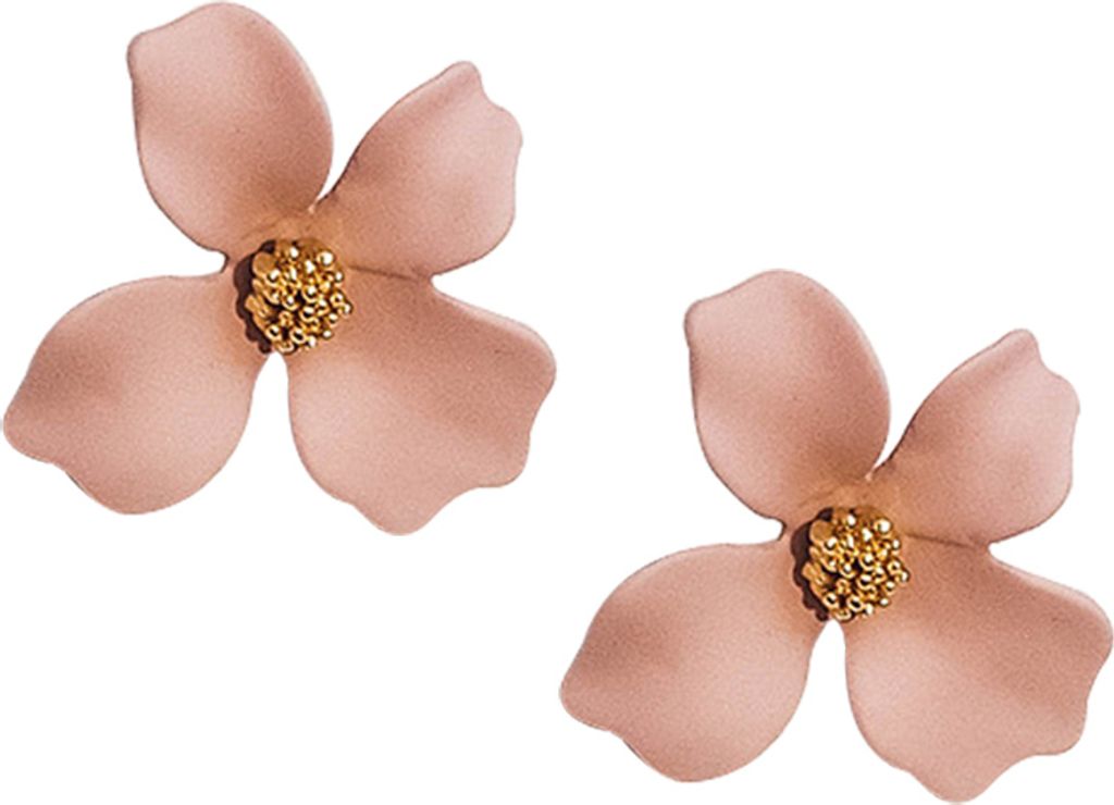 Mode Mädchen Blume Ohrstecker Frauen All-Match Datum Party Reise Ohrringe Geschenk-Rosa