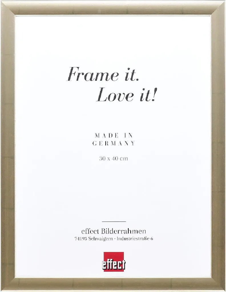 Cornice Foto 50x65 cm Argento Effetto Legno | Design Profil 43 con Vetro