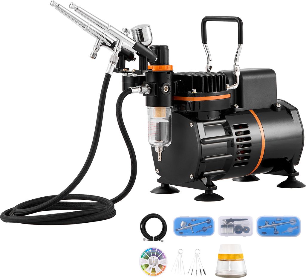 SucceBuy set di aerografi, compressore a doppia ventola con Immagine del prodotto 