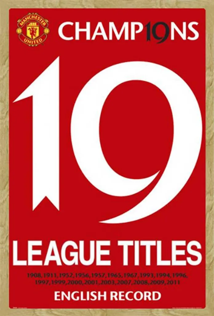 Regalo Manchester United: Poster 19 Titoli Incorniciato Shinsuke Quercia