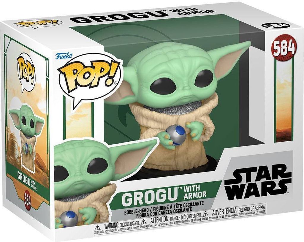 Star Wars - Grogu with Armor 584 - Funko Pop! - Vinyl Figur Produktbild 
