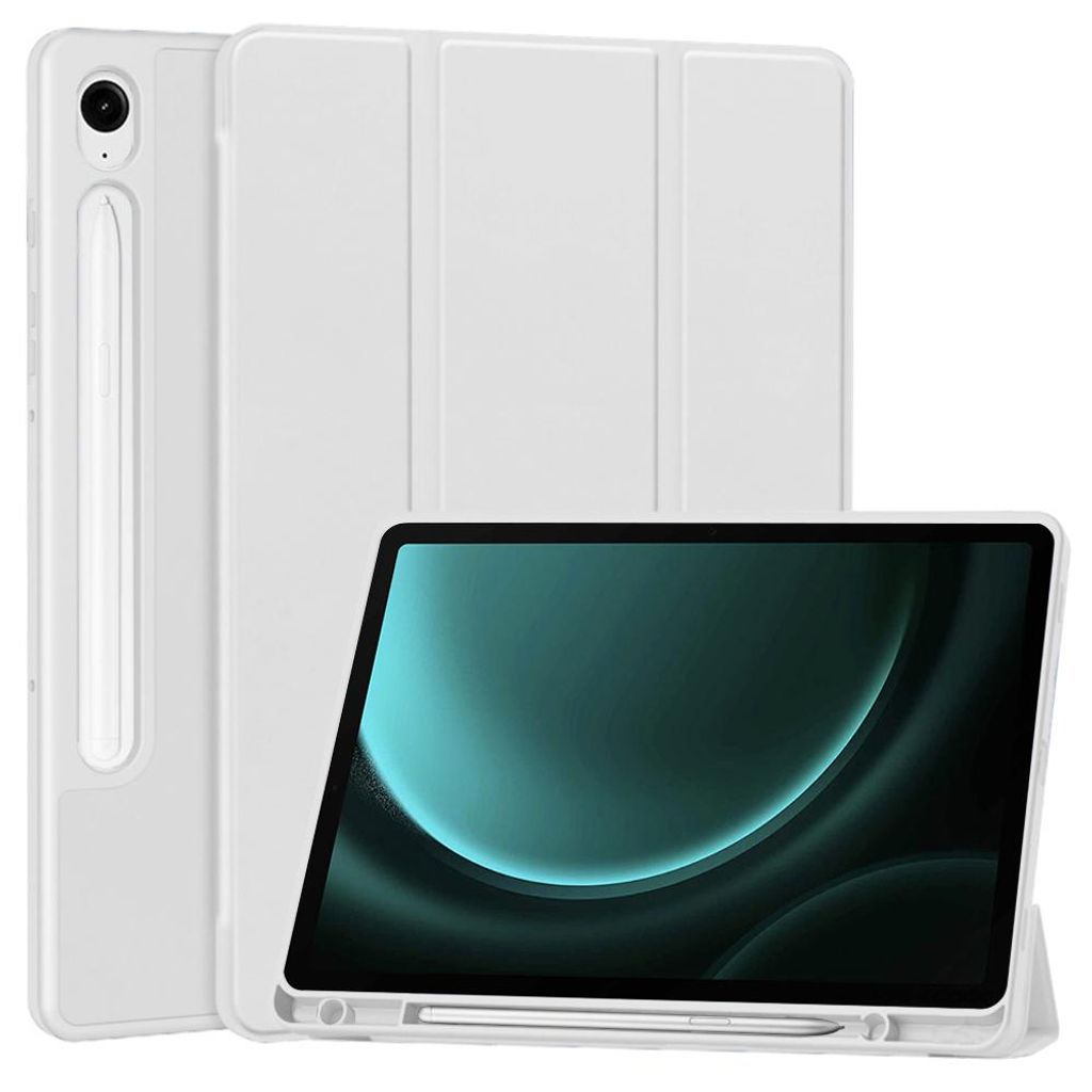 Techsuit Flex Trifold Tablet-Hülle mit Pencil-Halter für Samsung Galaxy Tab S9 FE - Grau