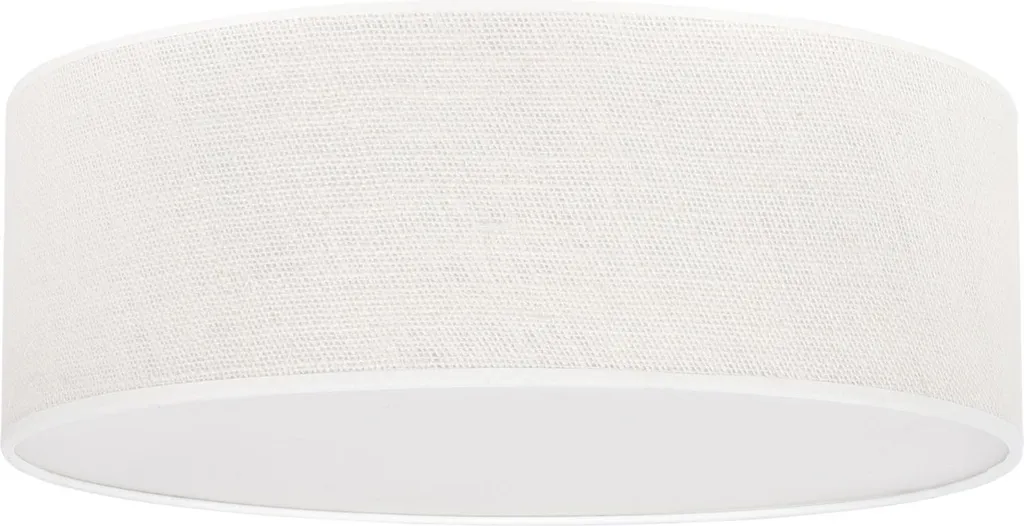 Plafoniera in Juta e Plexi Bianco 40cm E27 | Design Eco-Chic