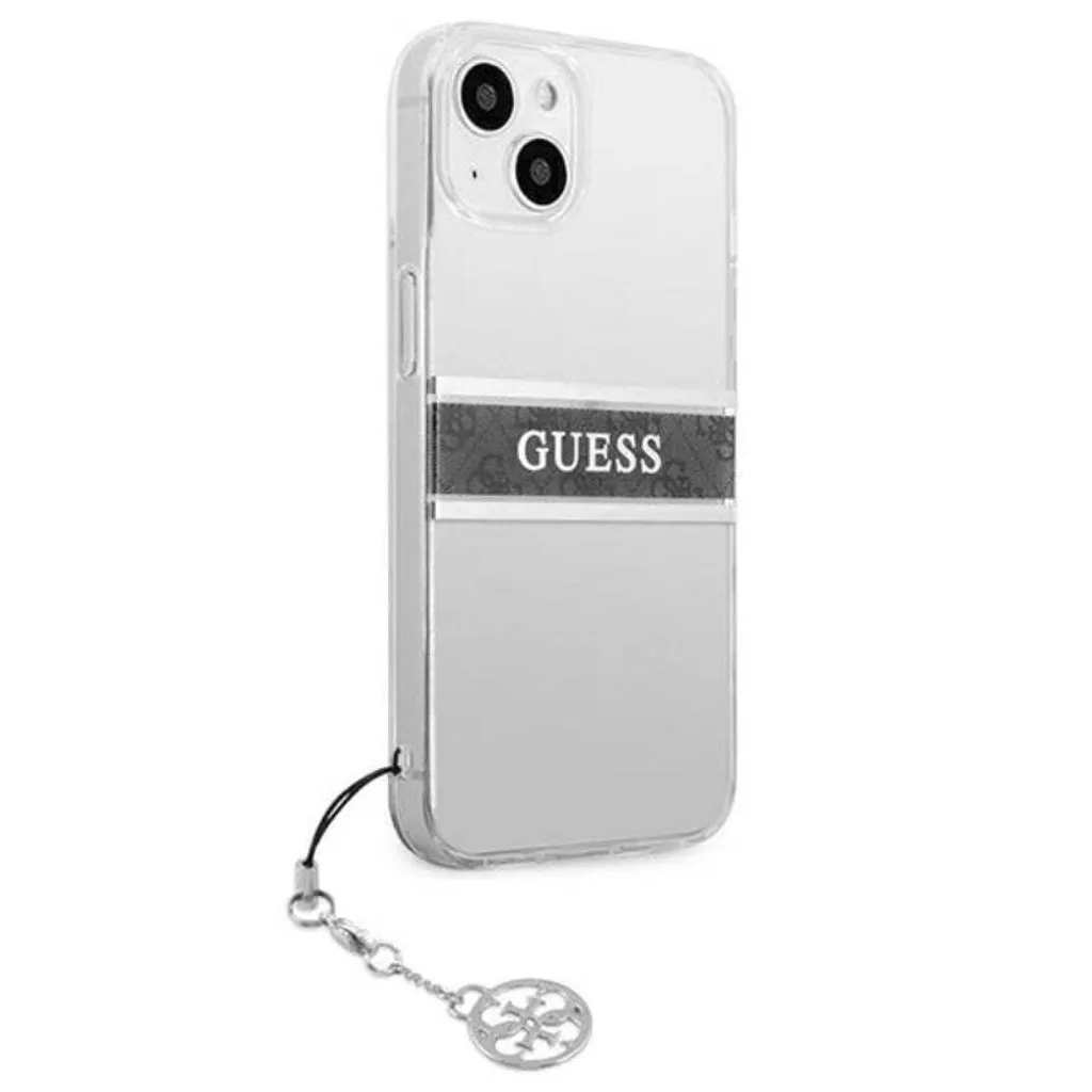 Must-Have: Guess Cover iPhone 13 Mini Grigio 4G con Cinturino e Charm - 4