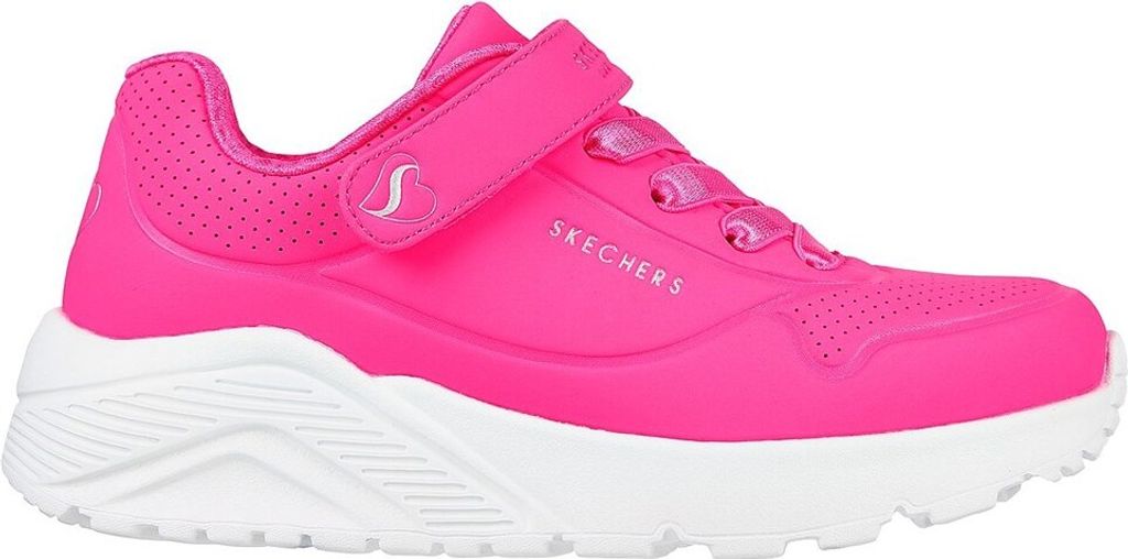 Skechers Uno Lite Kinderschuhe Mädchen Halbschuhe Klettschuh Pink Freizeit, Schuhgröße:30 EU