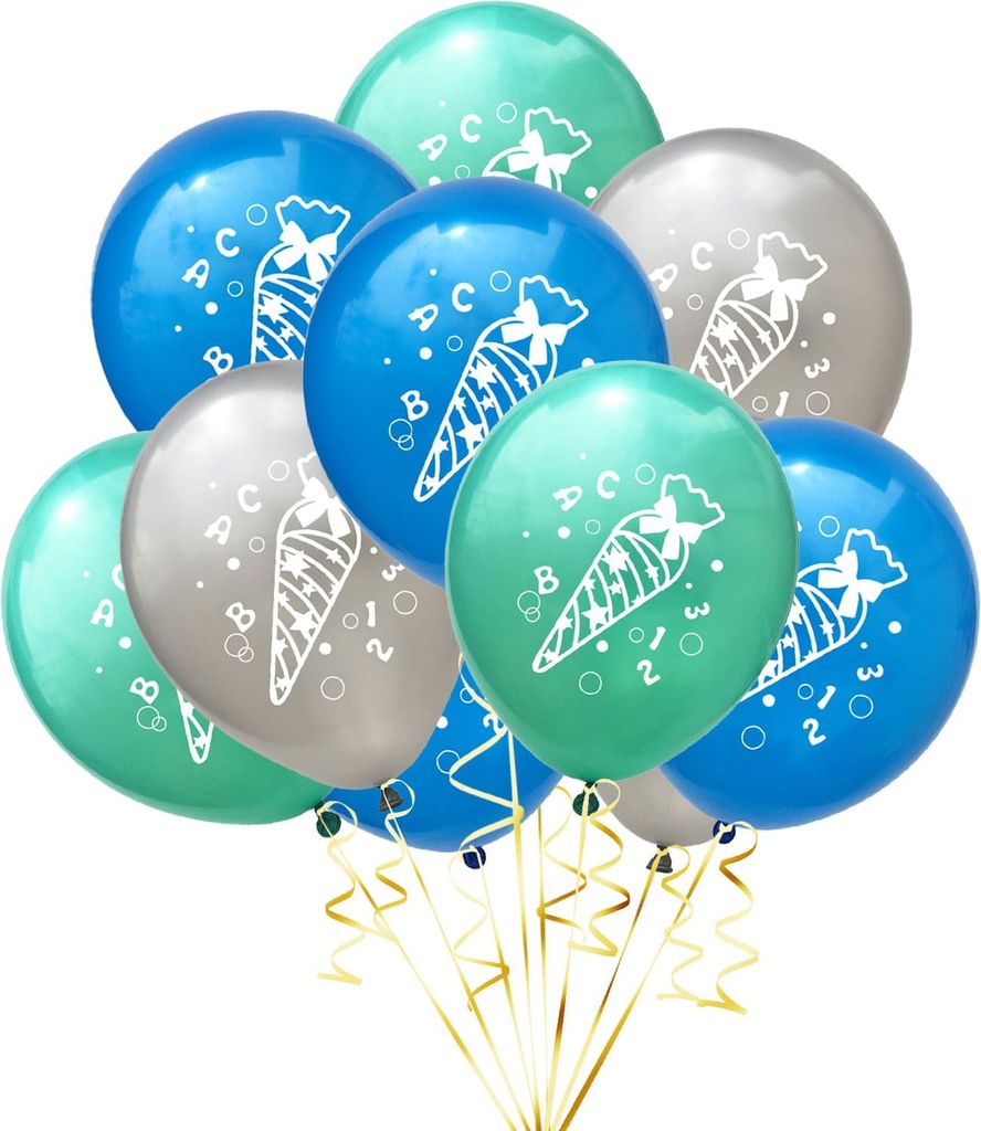Oblique Unique 10x Luftballons Schuleinführung Einschulung Produktbild 