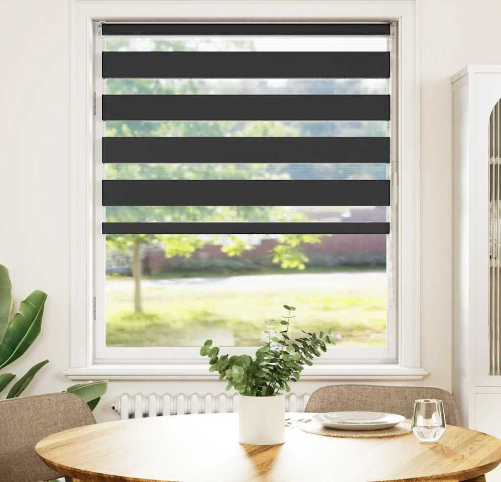 "2026 MODERNE" Doppelrollo Schwarz 105x150 cm Stoffbreite 100,9 cm Polyester - Rollos CC1782938
