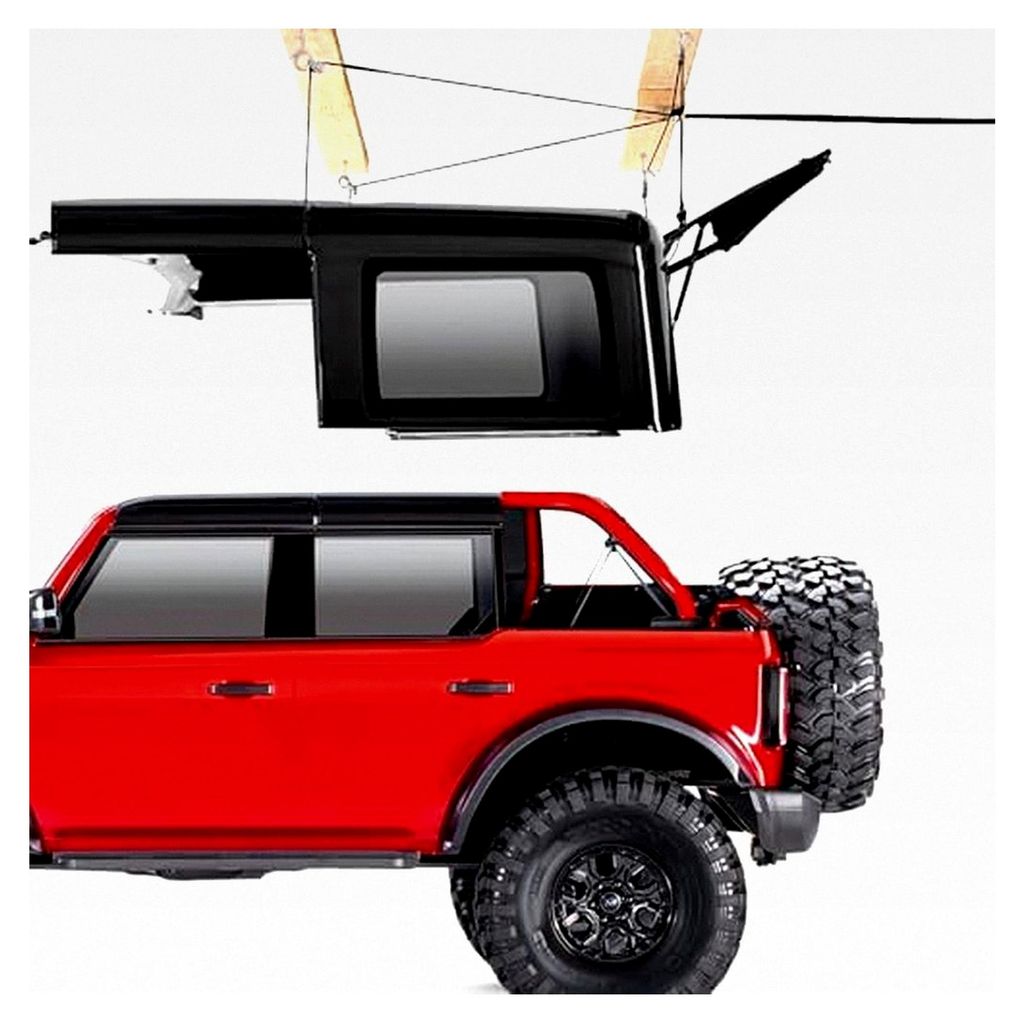 Hardtop-Abnehm-Lift für Jeep Wrangler JL/JK-Modelle und Ford-Hardtops, Garagen-Hebesystem zur Aufbewahrung mit Absturzsicherung, einhändig bedien...