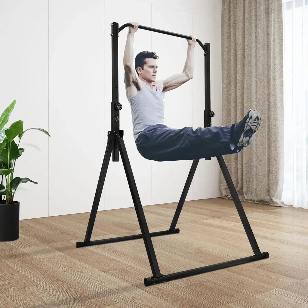 Barre de traction stable et pliable pour petits espaces - Noir mat - 10