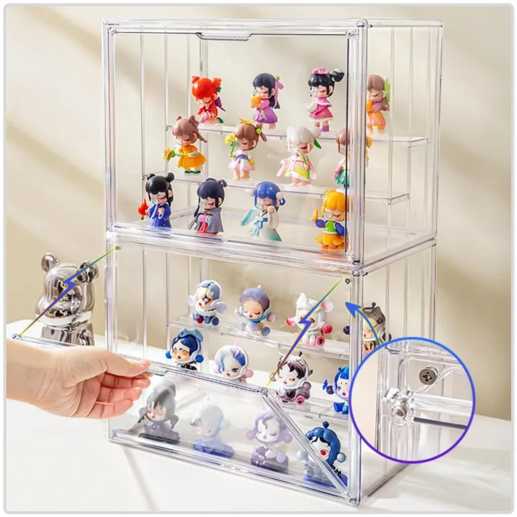 Vitrine d'Exposition Transparente pour Figurines et Objets de Collection - 2