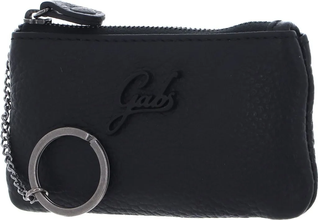 Petit porte-clés zippé en cuir noir Gabs Keyholder élégant et pratique