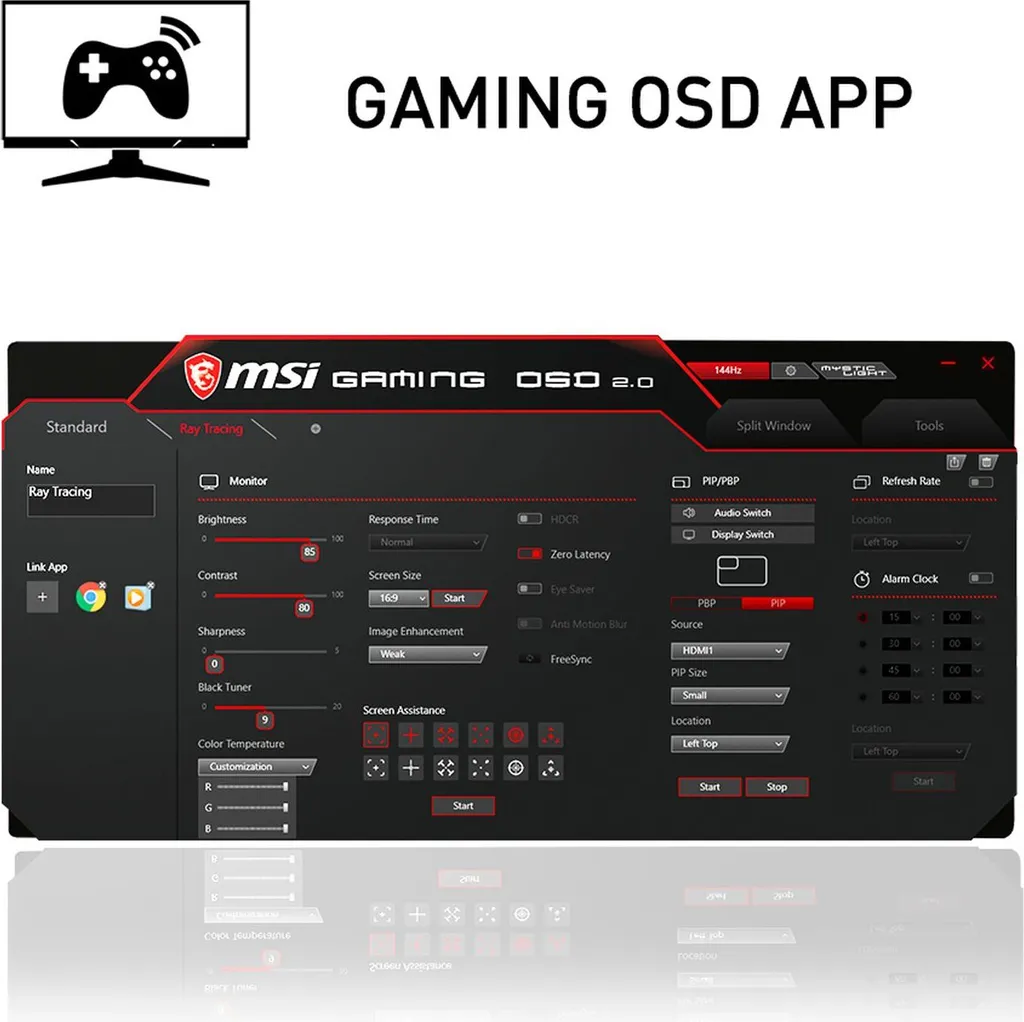 Écran PC MSI Optix MAG274QRF-QD Dalle Rapid IPS 1ms Quantum Dot Noir - 9