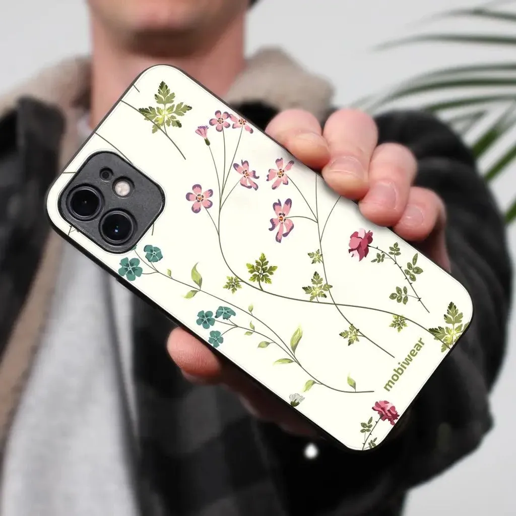 Mixroom - Cover Custodia Case In TPU Silicone Morbida Sfondo Trasparente Per HUAWEI P40 LITE Fantasia Iniziali Lettera H con fiori