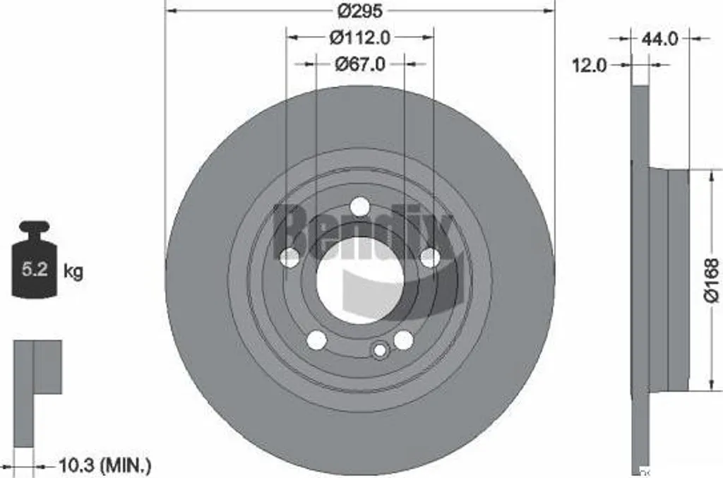 Disque de frein haute précision BENDIX BDS1620 compatible Classe B