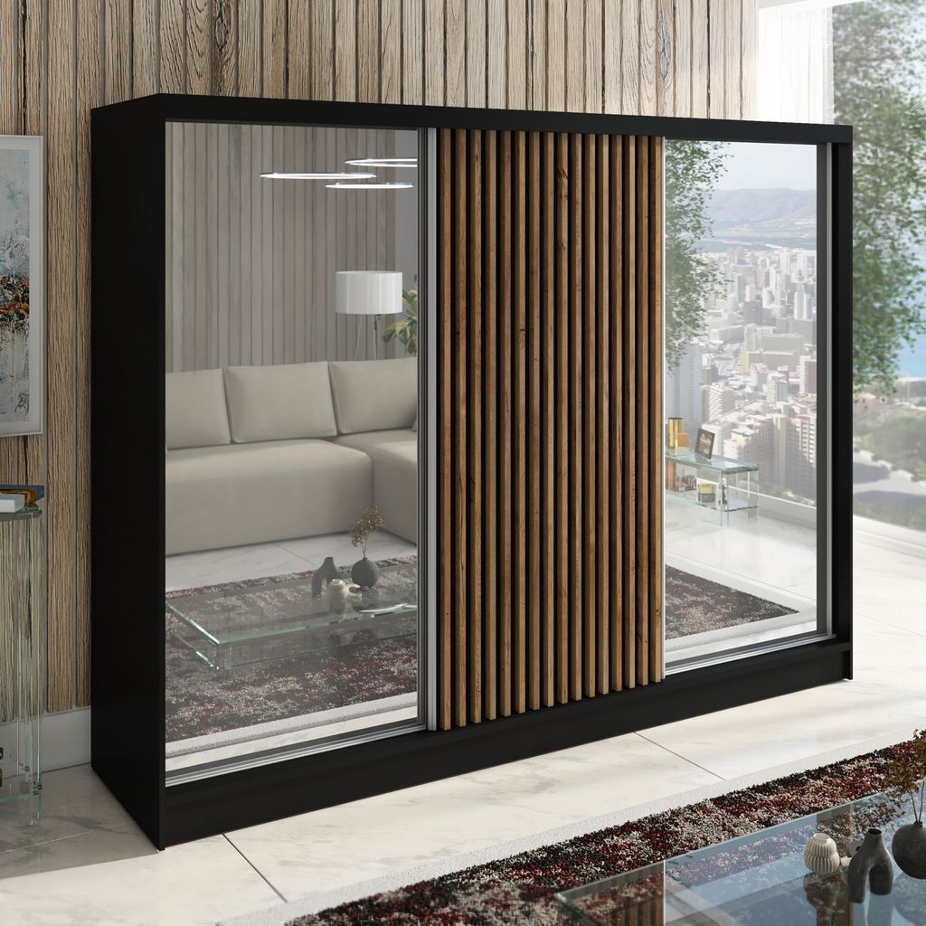 Schwebetürenschrank DIVER , 3-türig Schrank 200 cm Produktbild 