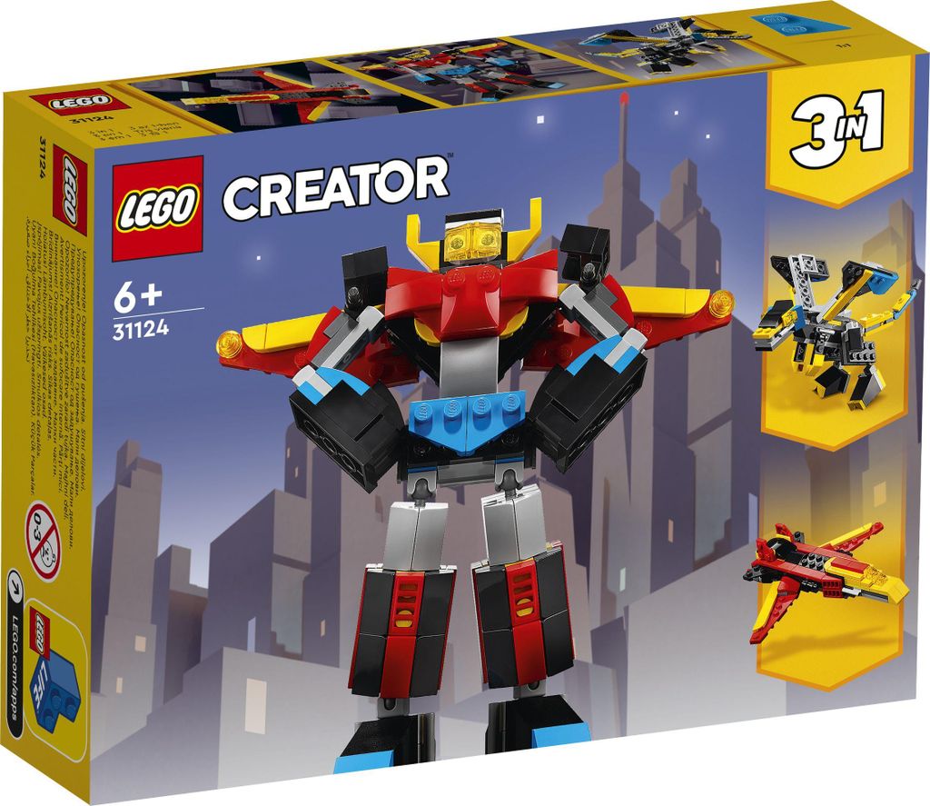 LEGO 31124 Creator 3-in-1 Super-Mech Roboter, Drache Figur, Produktbild 