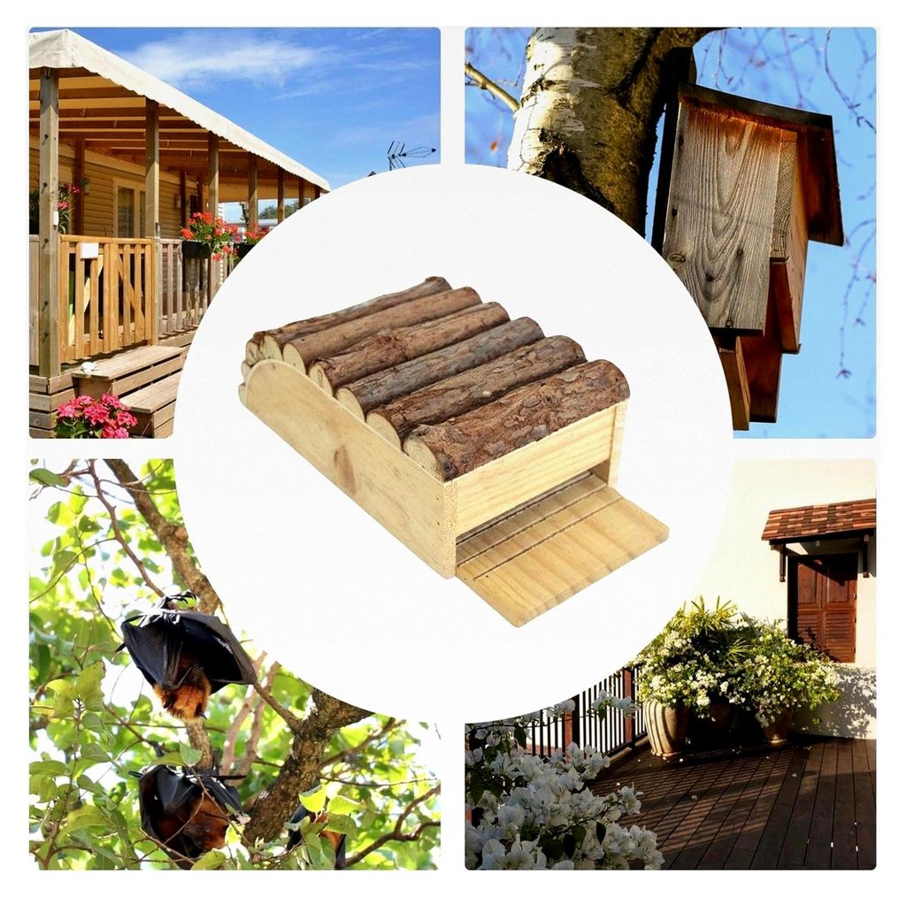Fledermausunterstand, groß, wasserdicht, Gartenhaus mit Haken zum Aufhängen für Garten, Weg, Hinterhof, Bauernhof, Baumpfosten, Park, Weinberg, ...