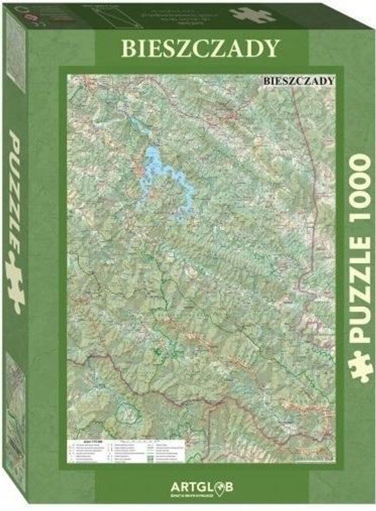 Puzzle 1000 - Bieszczady touristische Karte