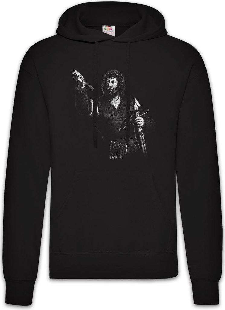 Urban Backwoods Wilhelm Tell, Herren Hoodie, Farbe: Schwarz, Größe: L