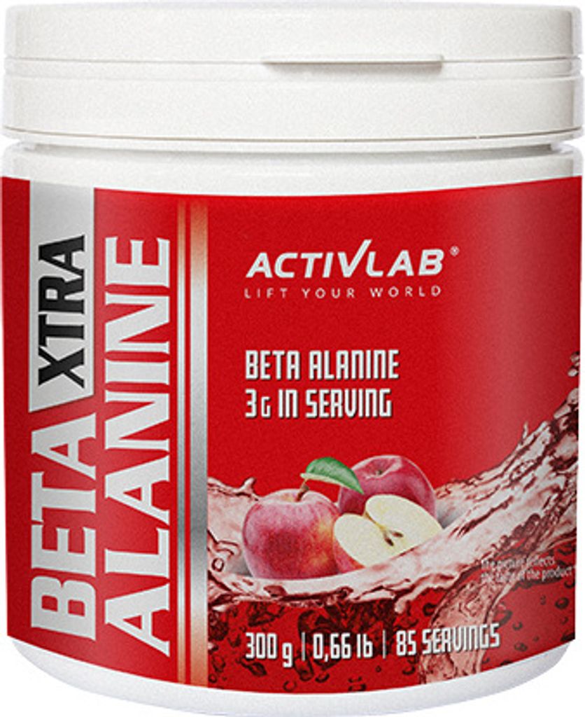Activlab Beta Alanine Xtra 300g, Ausdauer und Kraft, verlängert die Trainingszeit - Apfel