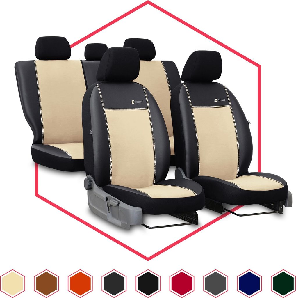 Sitzbezüge Auto Universal Autositzbezüge für Citroen Berlingo bis 04 Beige Set