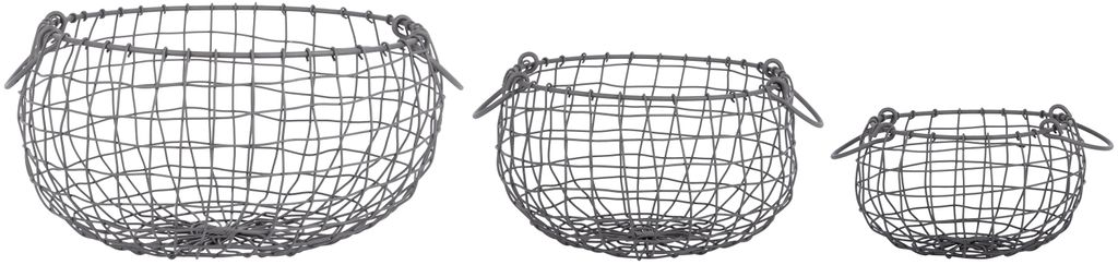 Esschert Design Bauchiger Drahtkorb Braun Ø 25 cm Produktbild 2