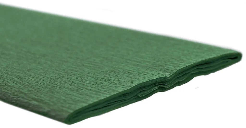 Papier Crépon Vert Mousse pour Fleurs Artificielles et Décors 10 x