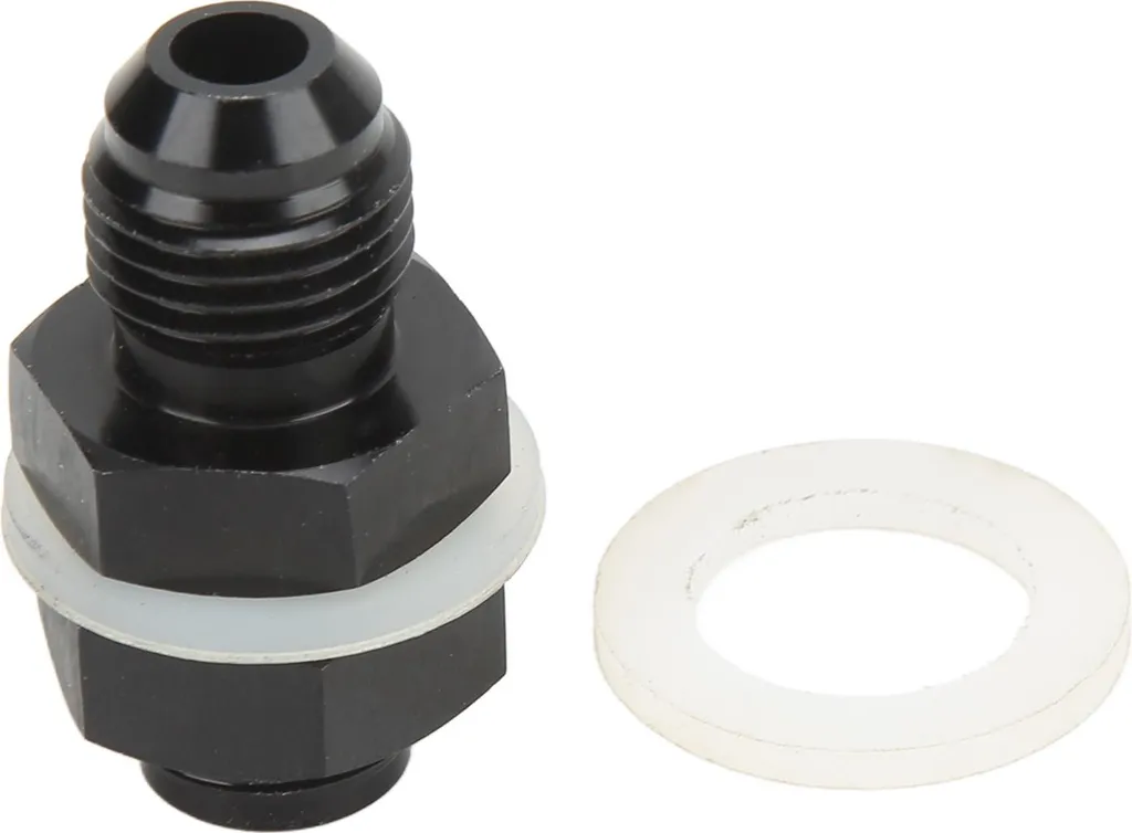 Raccordo AN6 Bulkhead Cella Combustibile Alluminio 6061-T6 Nero - 2