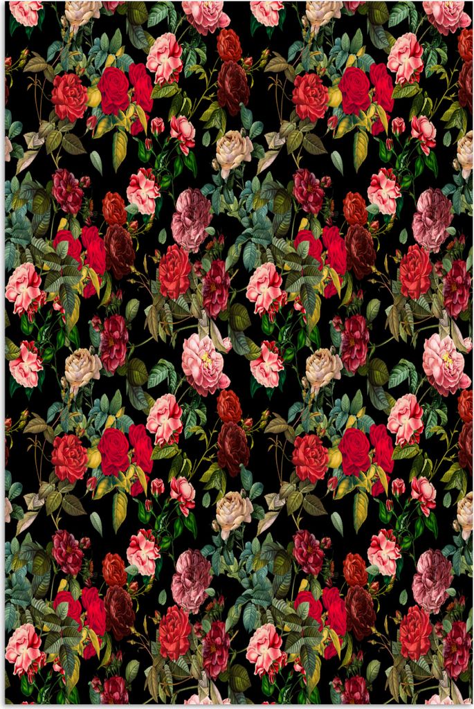 MuchoWow® Poster Blumen - Vintage - Rosen 20x30 cm - Produktbild 