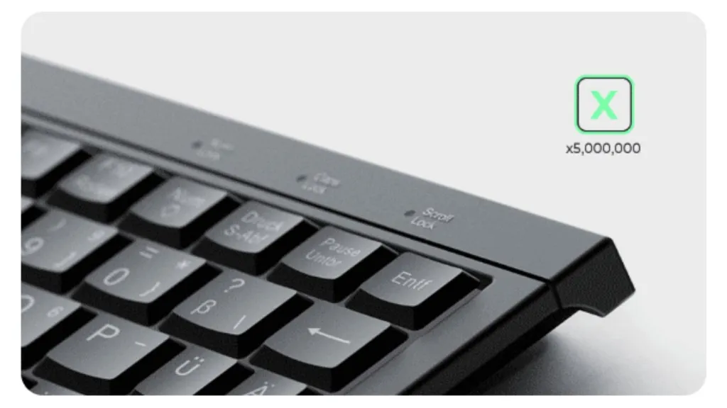 Mini Clavier Rétroéclairé Bleu KeySonic KSK-3211ELU avec Touchpad