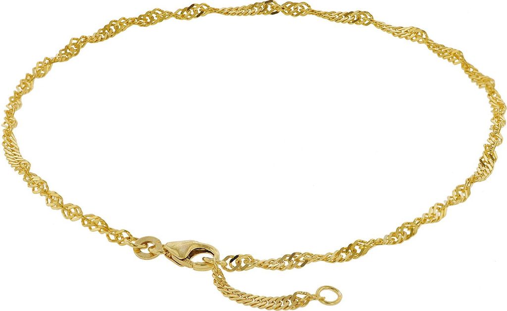 trendor 50507 Fußkettchen 333 Gold Singapur-Muster Breite 2,4 mm