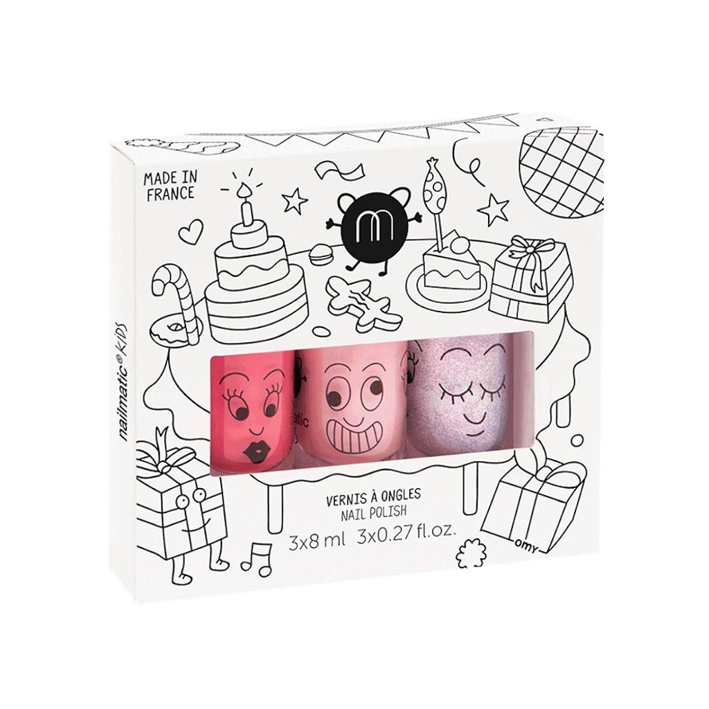 Nailmatic Kinderparty B Nagellack-Set 3x 8ml (Cookie, Bella, Elliot)