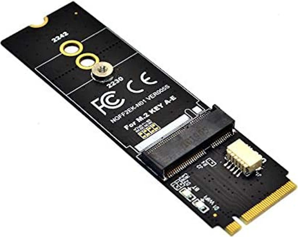 Sintech M.2 M-Key M.2 Key E Modul,NGFF WiFi Karte zu M.2 Key M Adapter Karte Kompatibel für Intel 7260,8260,9260