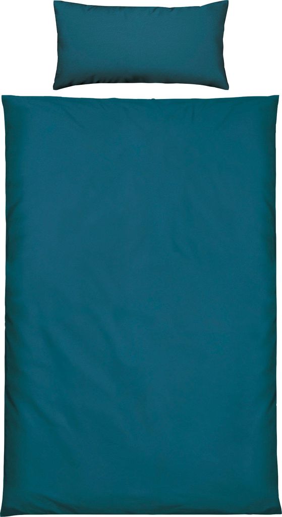 Erwin Müller Bettwäsche Ansbach" petrol 1x 155x200 cm + 1x 40x80 cm"