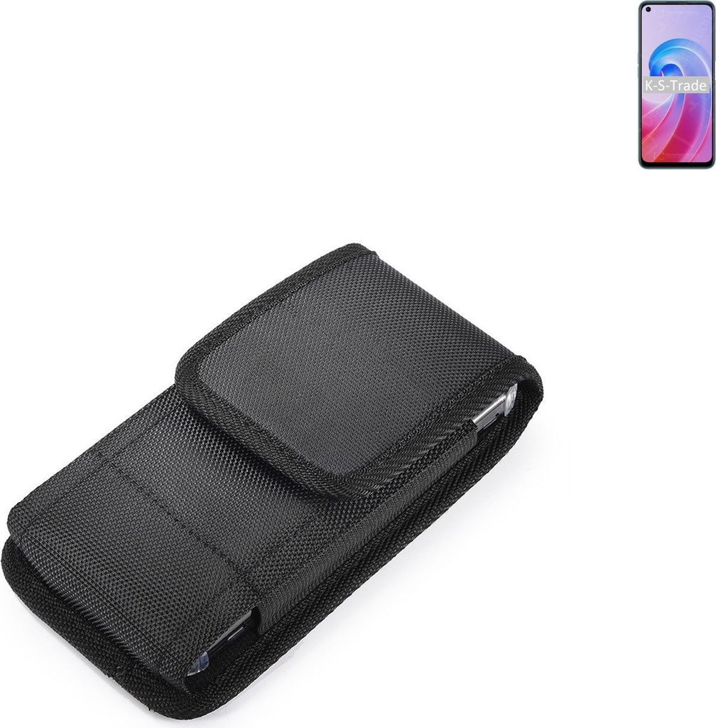 Holster Gürteltasche kompatibel mit Oppo A96 Holster Gürtel Tasche wasserabweisend Handy Hülle Schutz Hülle Outdoor schwarz K-S-Trade