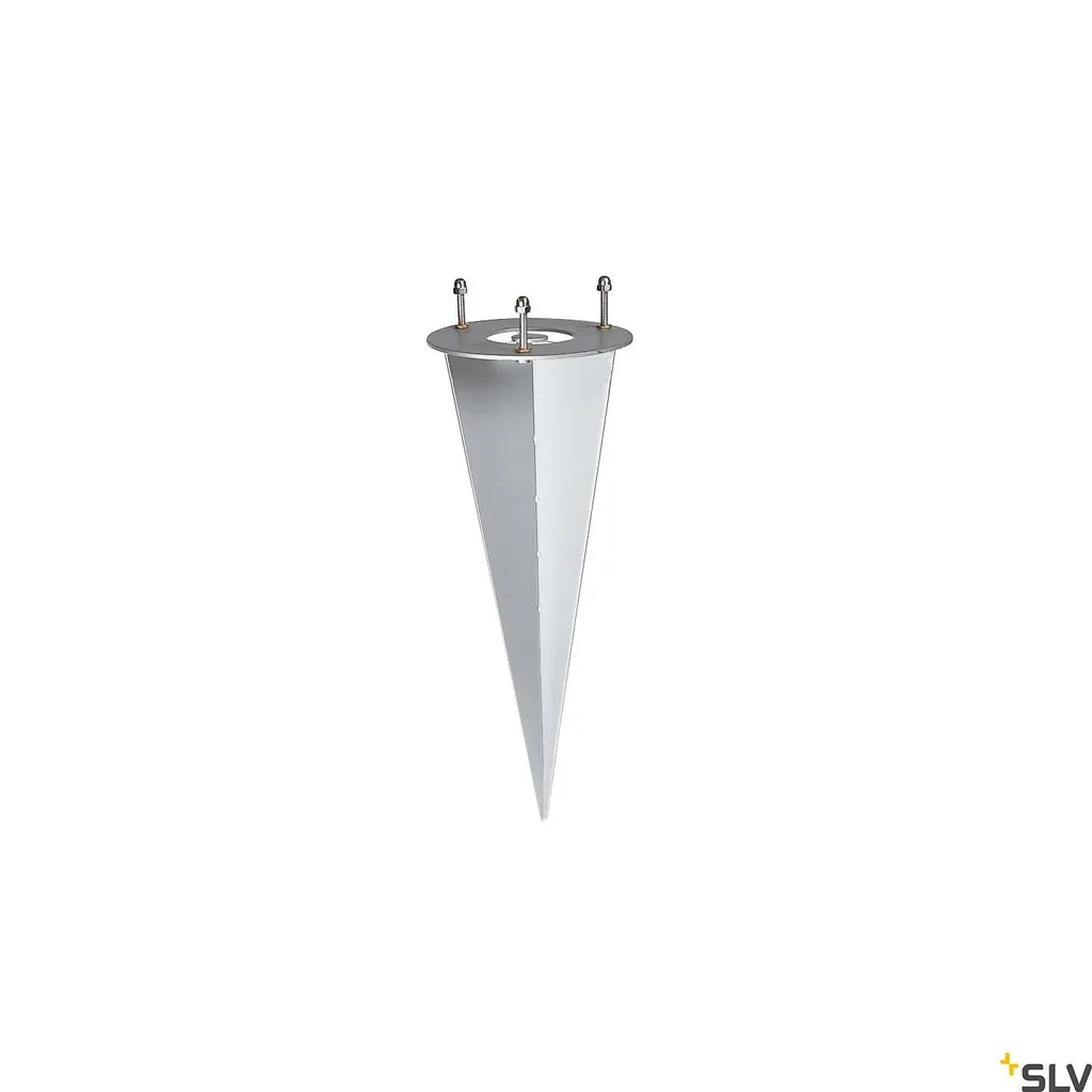 Fixer un Spot au Jardin avec le Piquet SLV 228722 Gris de 370 mm de Long