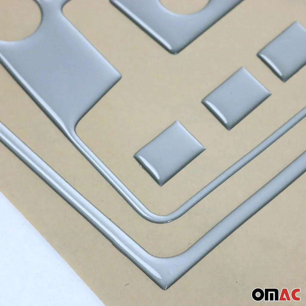 Decorazione interna dell'abitacolo per Honda CR-V 1996-2001 look alluminio 9 pz - 9