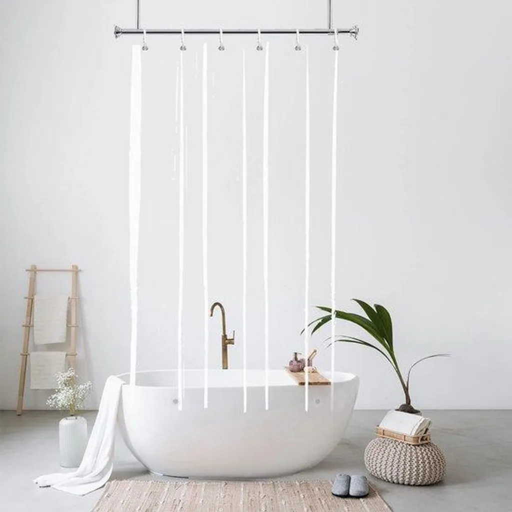 Fini l'eau sur le sol : rideau de douche transparent 120 cm imperméable