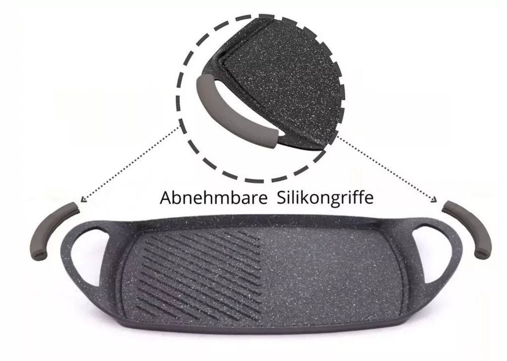 Cheffinger Grillplatte 47cm Aluguss Induktion Bratplatte Produktbild 2