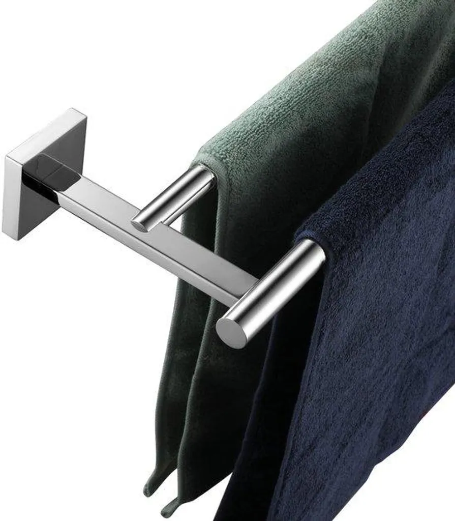 Porte-serviettes double de salle de bain en inox - Séchage rapide 60cm
