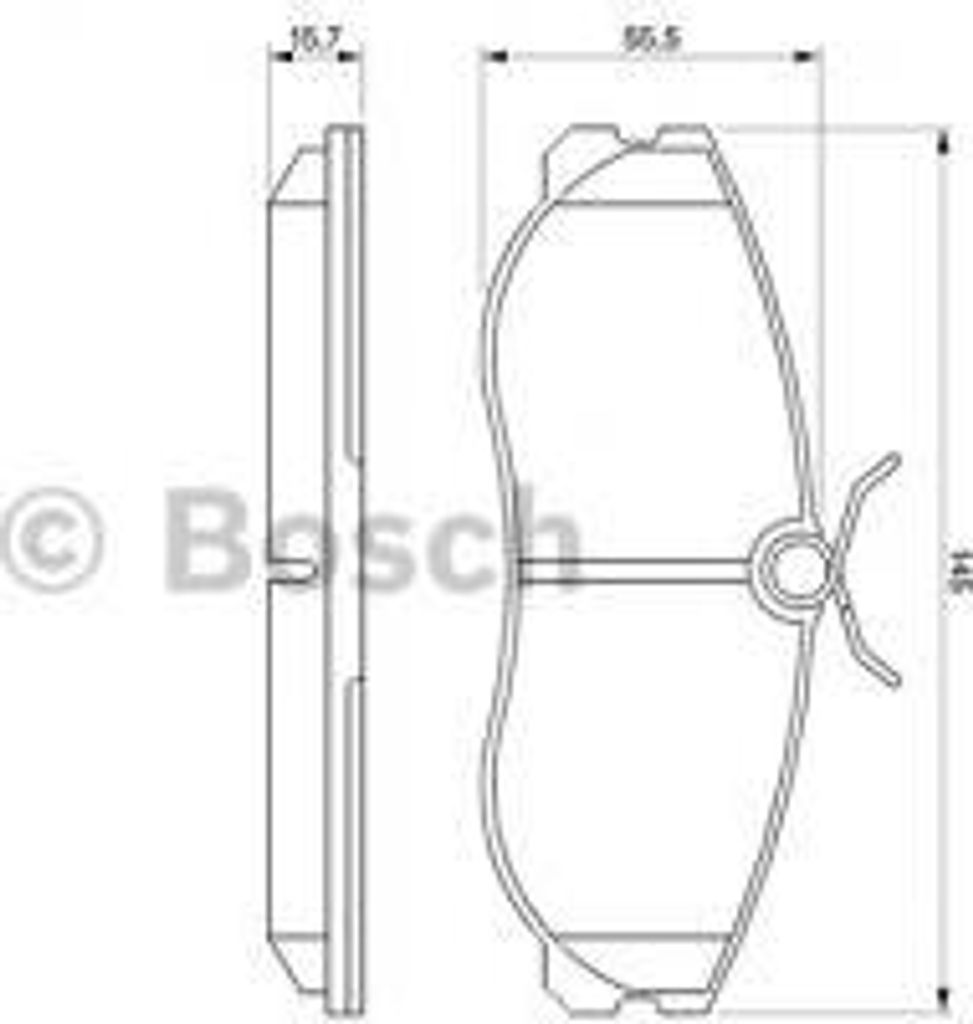 Bosch Bremsbelagsatz, Scheibenbremse Vorderachse 0 986 424 204