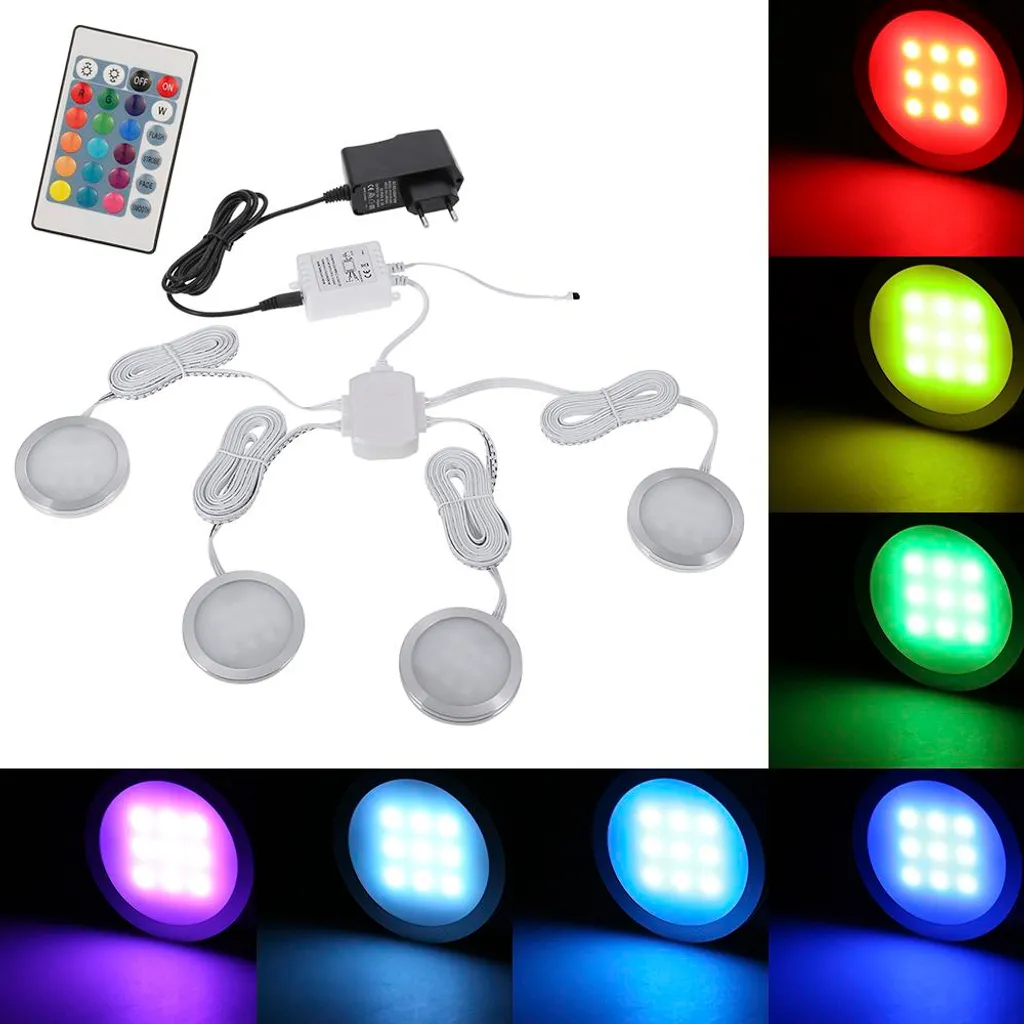 Éclairage LED Cuisine sous Placard RGB avec Télécommande - Kit de 4 - 5