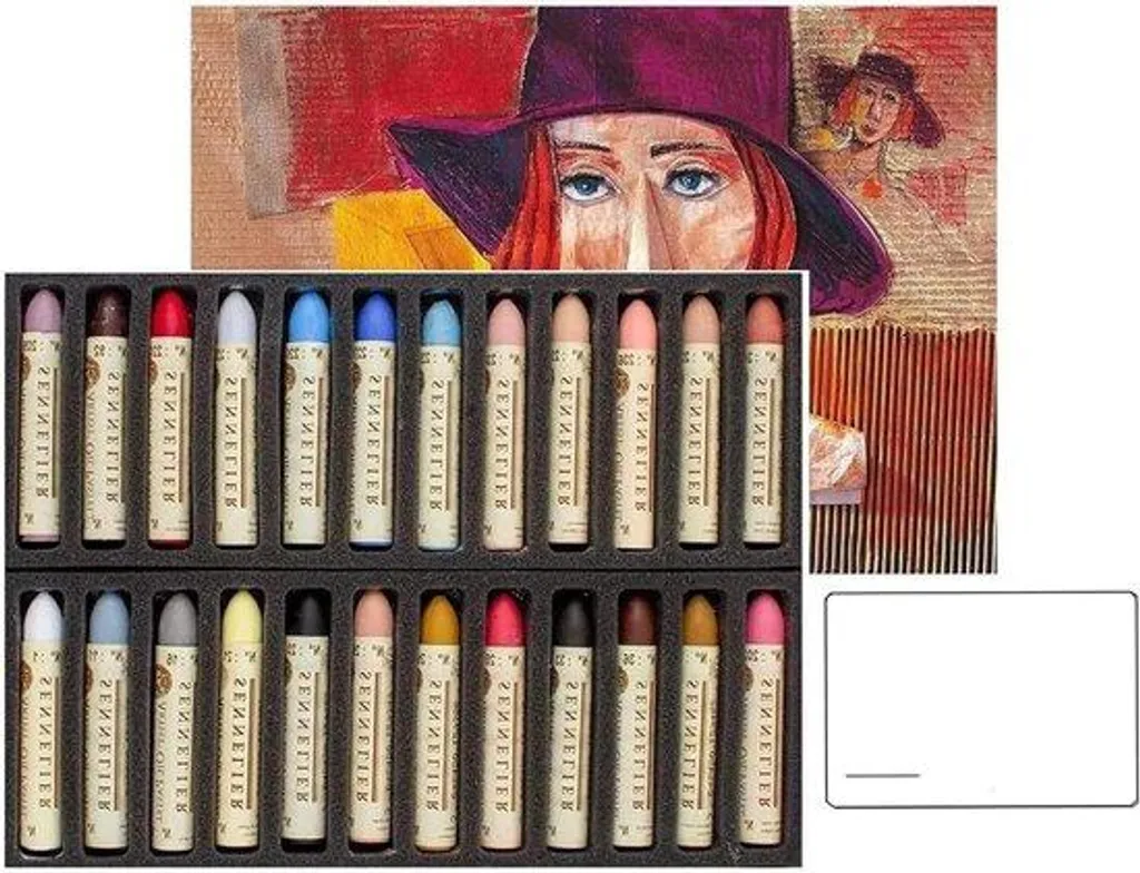 24 pastels à l'huile pour portrait de fabrication française artisanale